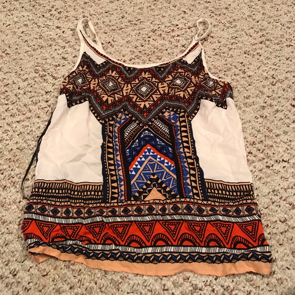 Forever21 tribal boho print tank top size med